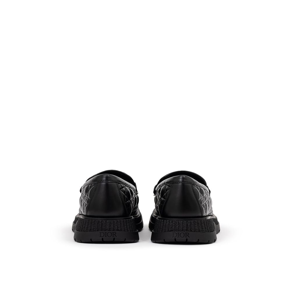 Dior Schwarze Leder-Slipper