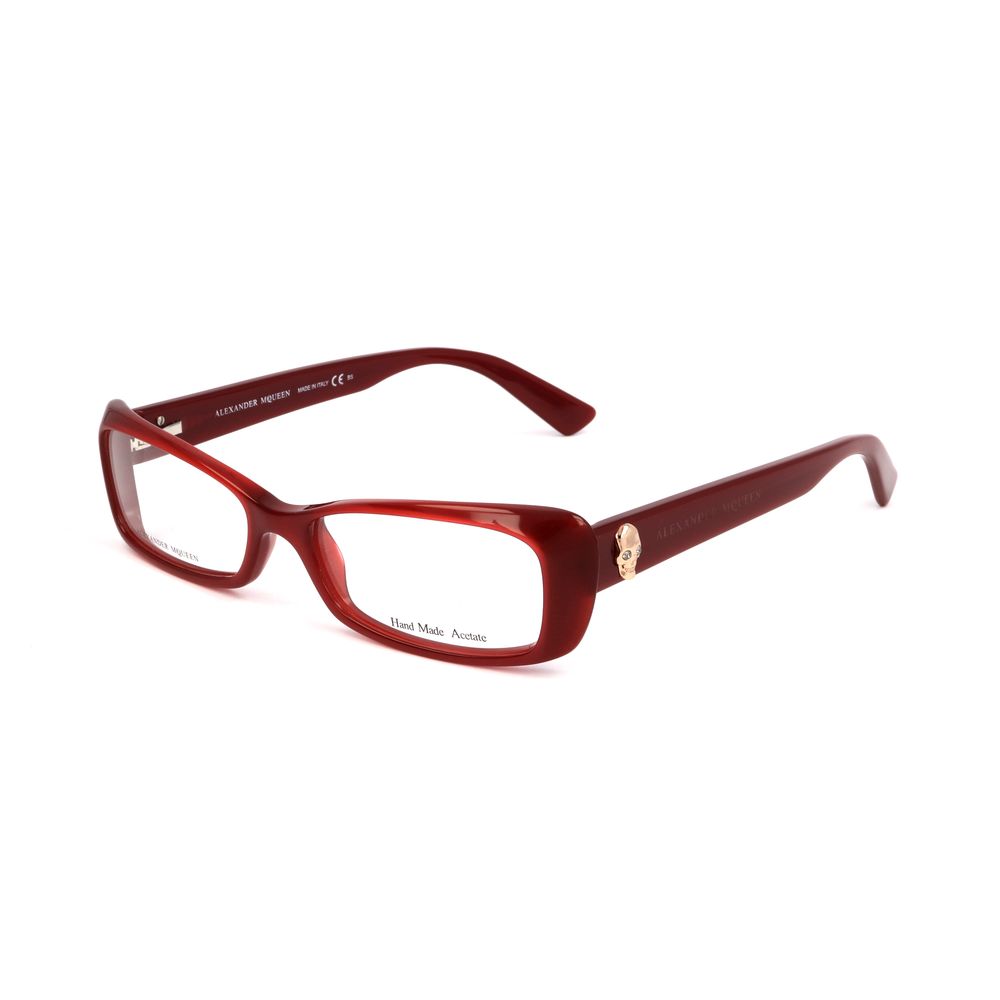 Alexander McQueen Burgunderfarbene Acetat-Rahmen