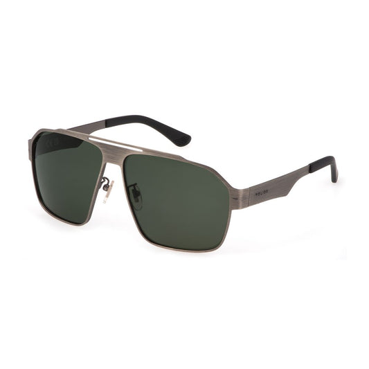 Police Graue Metall-Sonnenbrille