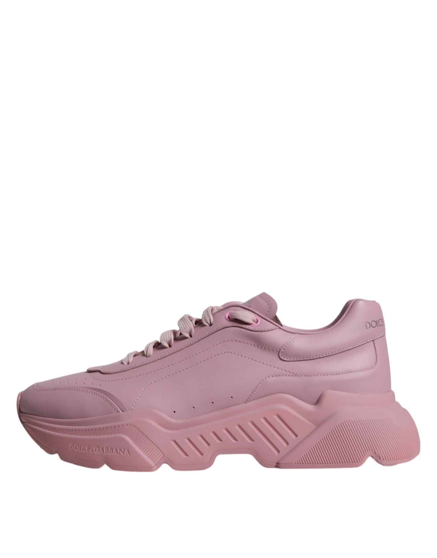 Dolce & Gabbana Pink Leather Daymaster Low Top Sneakers Shoes