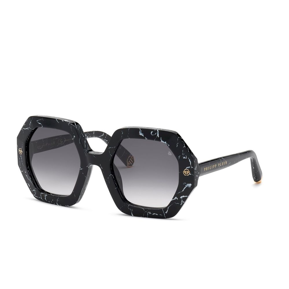 Philipp Plein Schwarze Acetat-Sonnenbrille