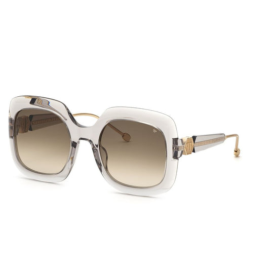 Philipp Plein Graue Acetat-Sonnenbrille