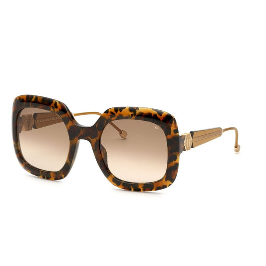 Philipp Plein Braune Acetat-Sonnenbrille