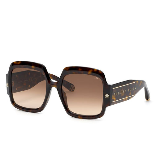 Philipp Plein Braune Acetat-Sonnenbrille