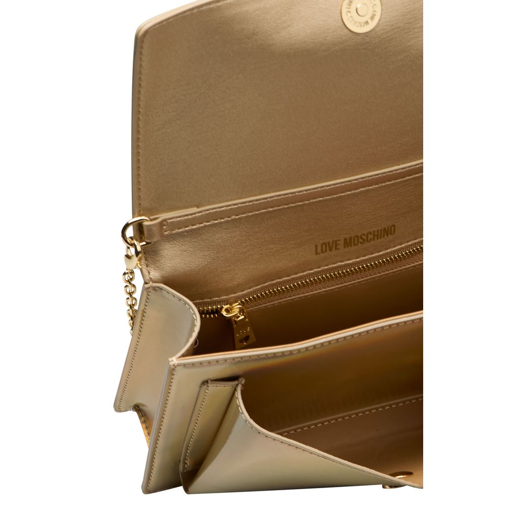 Love Moschino Gold Polyethylen Frauen Crossbody Tasche