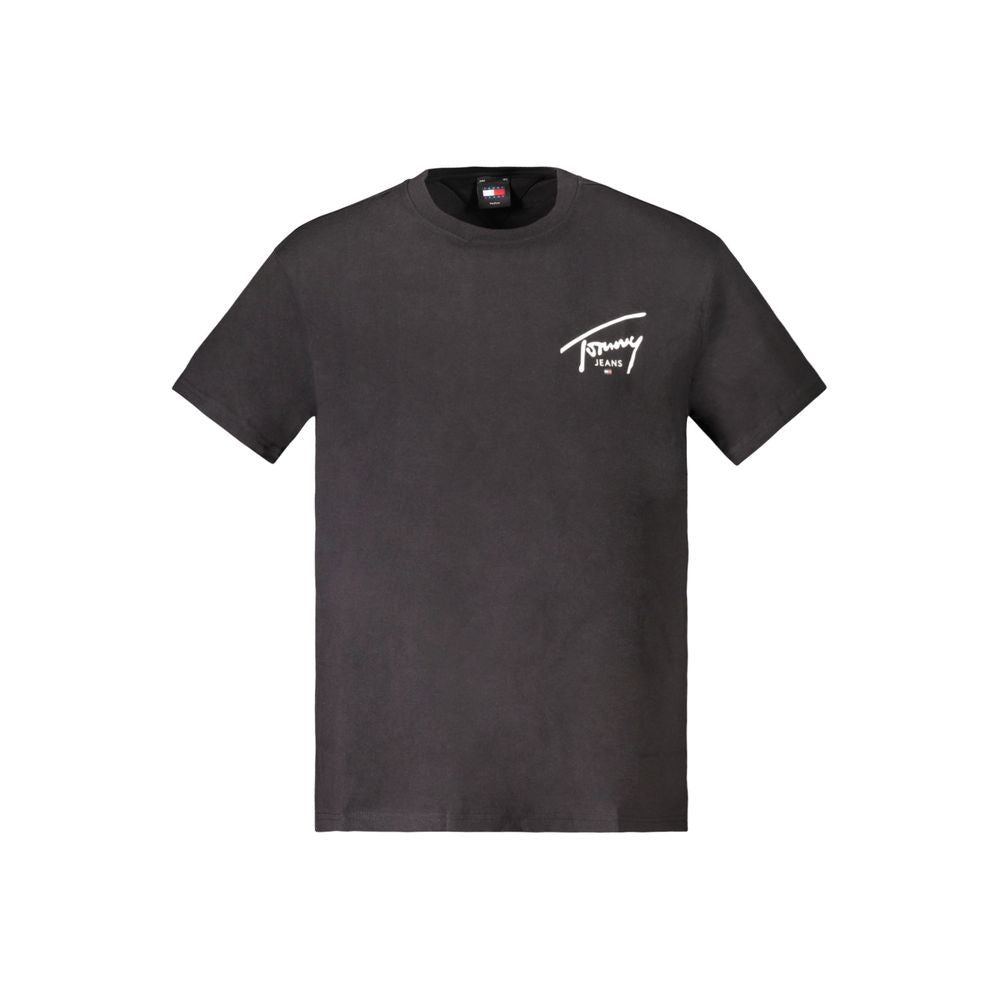 Tommy Hilfiger Schwarzes T-Shirt aus Baumwolle