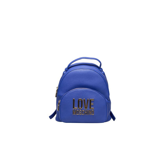 Love Moschino Blauer Polyethylen-Rucksack für Frauen