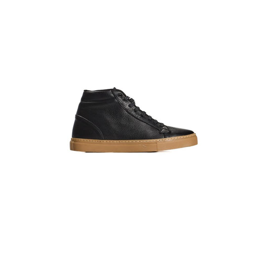 Roberto Pepe Luxury Sneaker aus schwarzem Kalbsleder