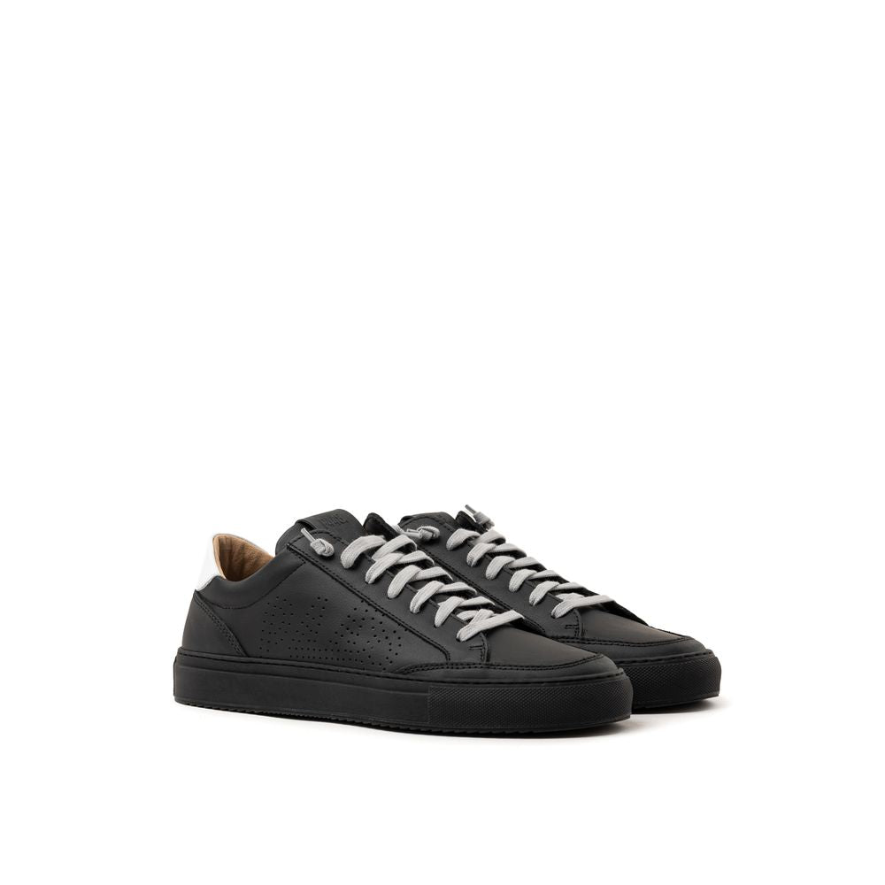 P448 Schwarzer Leder-Sneaker