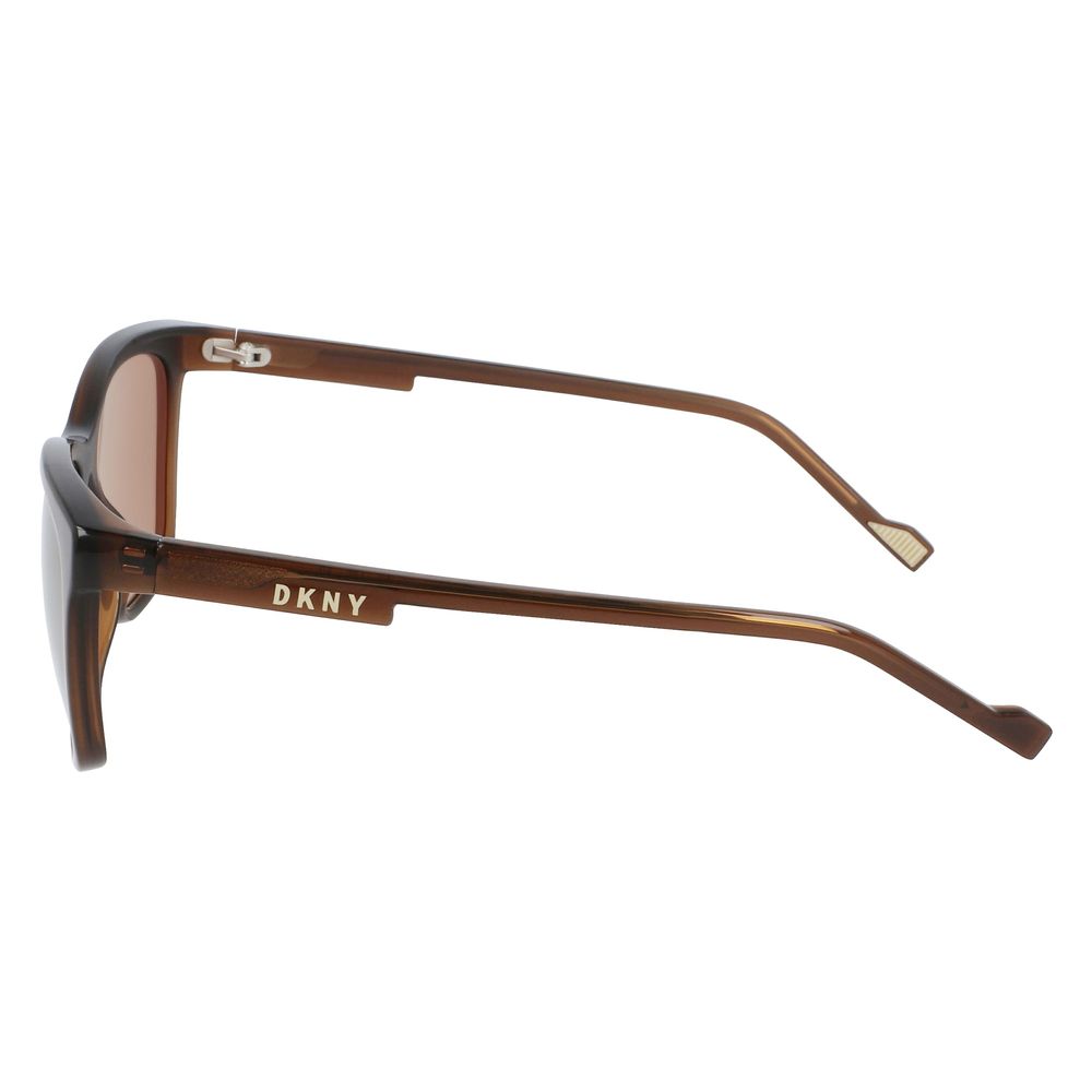 DKNY Braune Plastiksonnenbrille