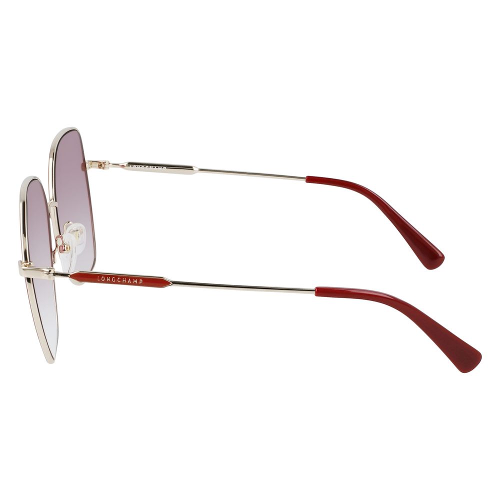 Longchamp Rote Metall-Sonnenbrille