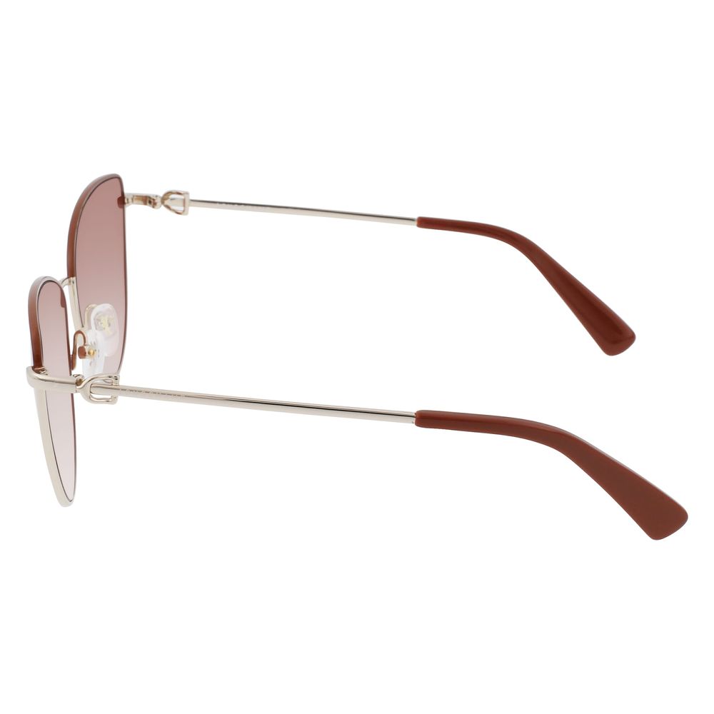 Longchamp Goldene Metall-Sonnenbrille