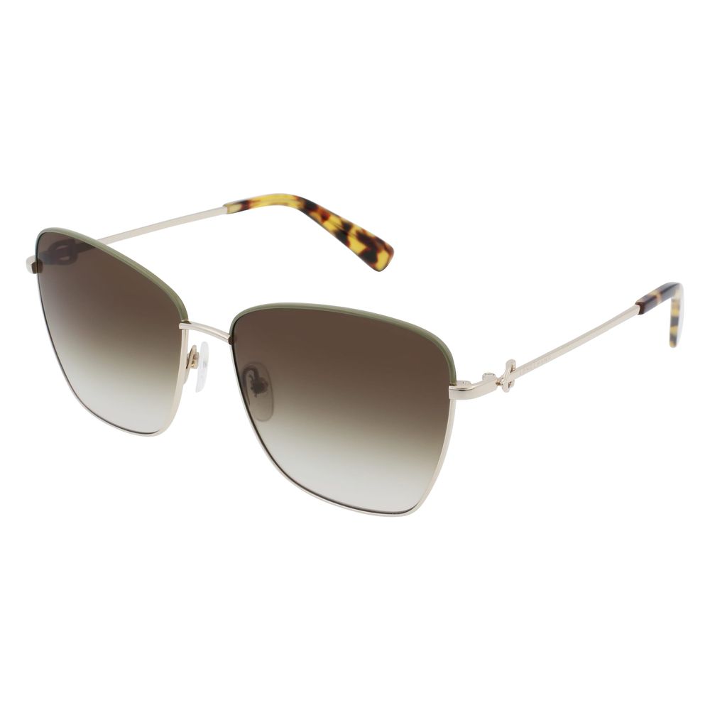 Longchamp Goldene Metall-Sonnenbrille