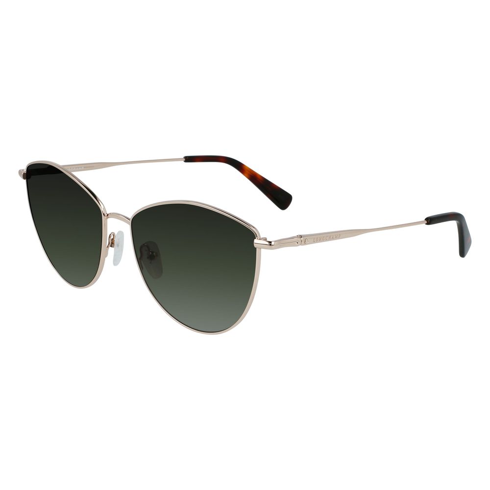 Longchamp Goldene Metall-Sonnenbrille