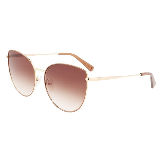 Longchamp Goldene Metall-Sonnenbrille