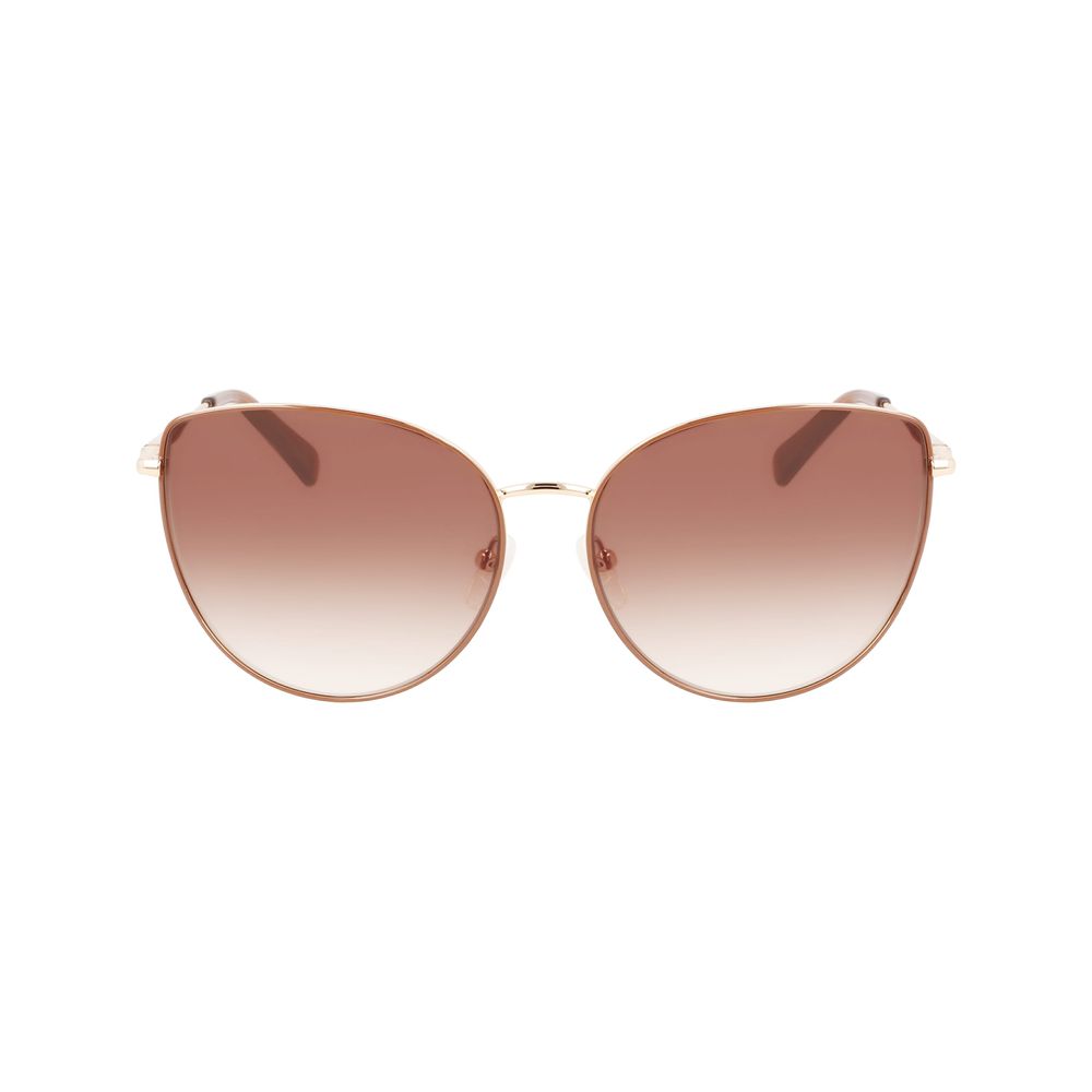 Longchamp Goldene Metall-Sonnenbrille