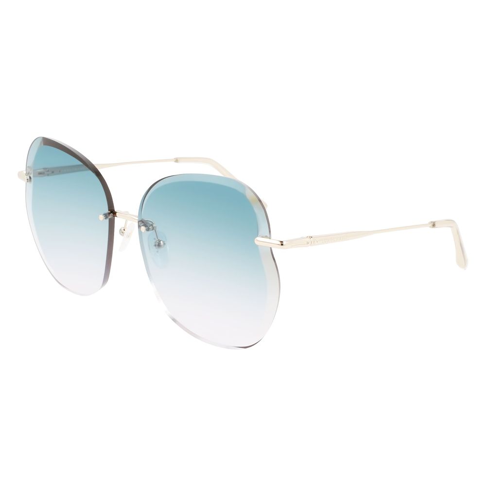 Longchamp Goldene Metall-Sonnenbrille