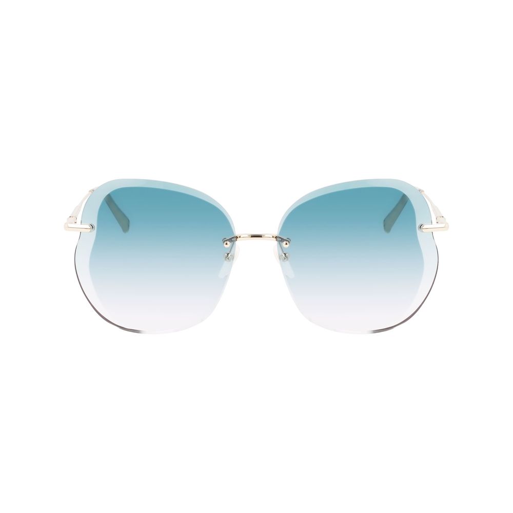 Longchamp Goldene Metall-Sonnenbrille