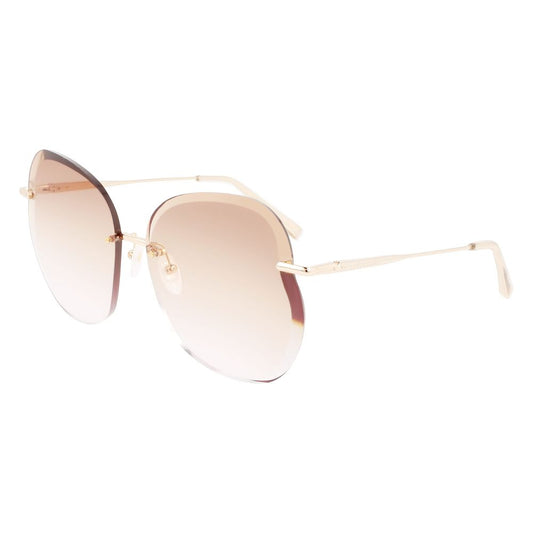 Longchamp Goldene Metall-Sonnenbrille