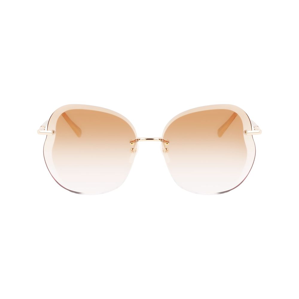 Longchamp Goldene Metall-Sonnenbrille