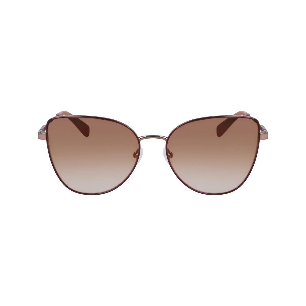 Longchamp Goldene Metall-Sonnenbrille