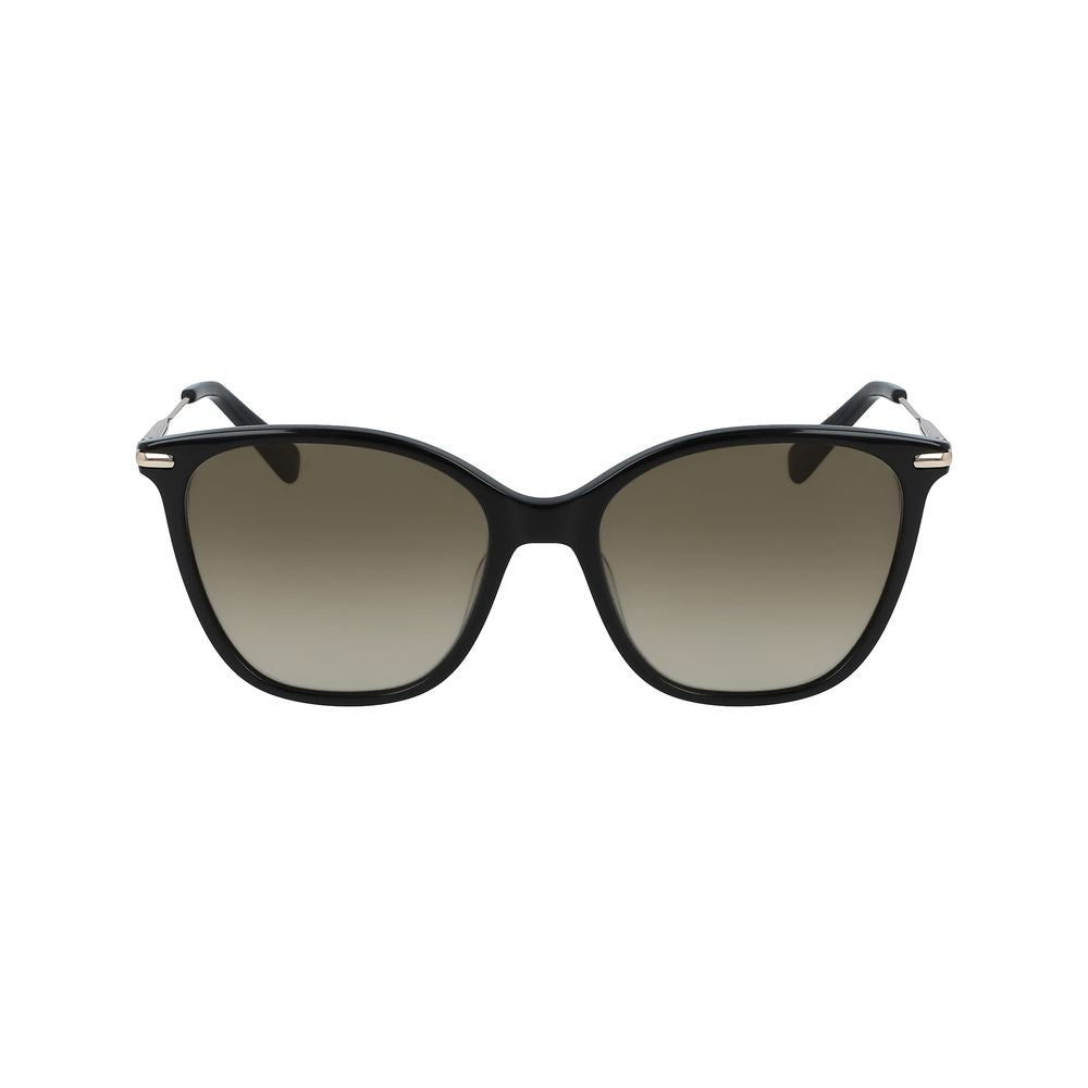 Longchamp Schwarze Acetat-Sonnenbrille