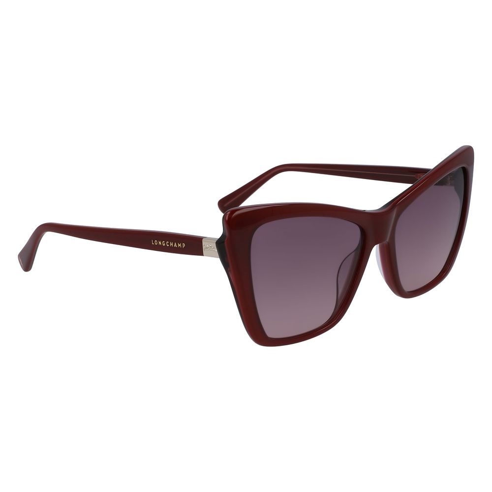 Longchamp Rote Acetat-Sonnenbrille