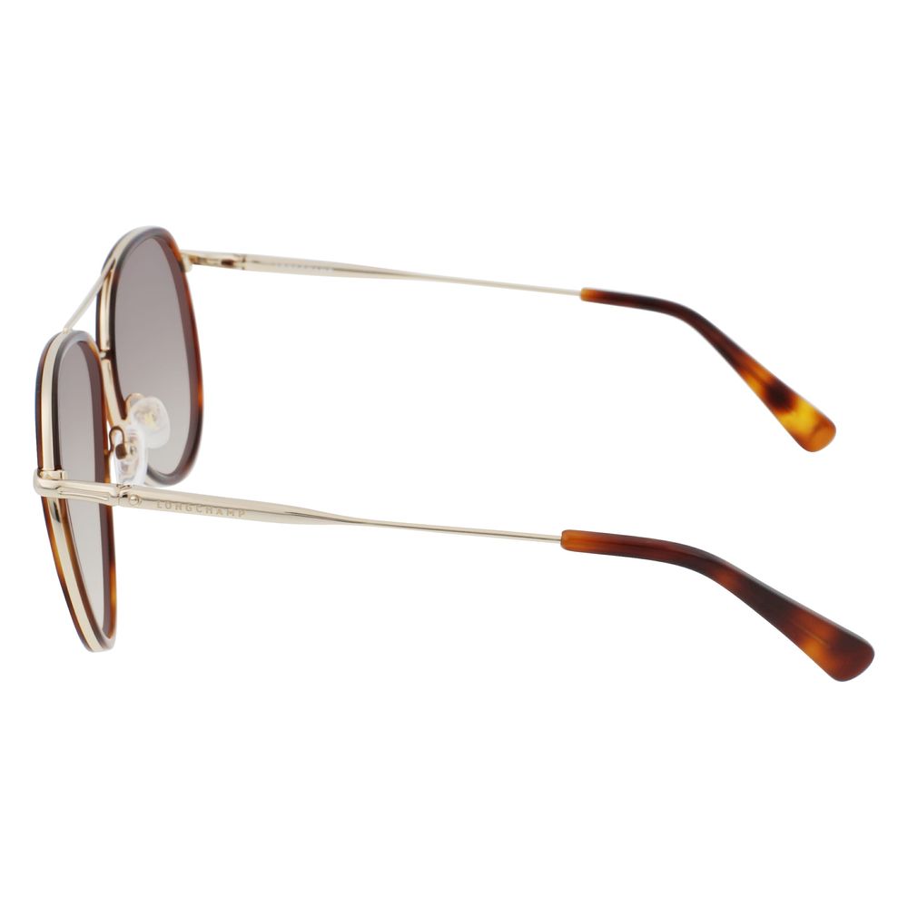 Longchamp Goldene Metall-Sonnenbrille