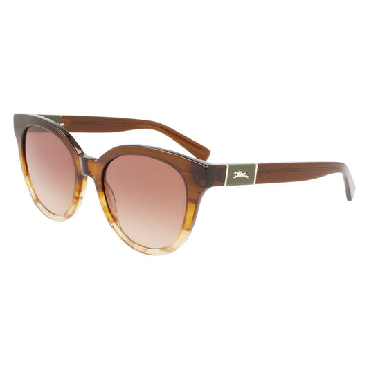 Longchamp Braune Acetat-Sonnenbrille