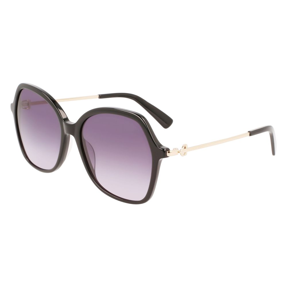 Longchamp Schwarze Acetat-Sonnenbrille