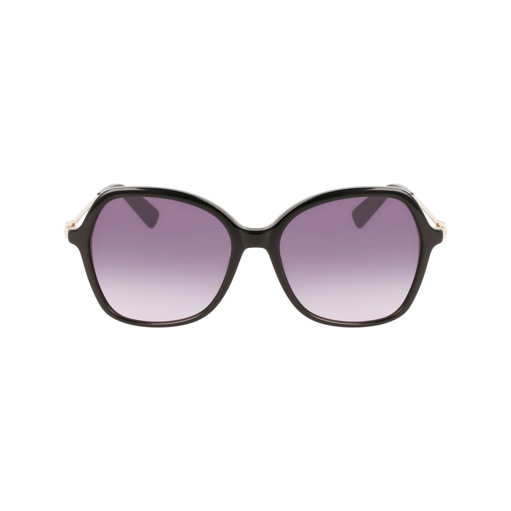 Longchamp Schwarze Acetat-Sonnenbrille