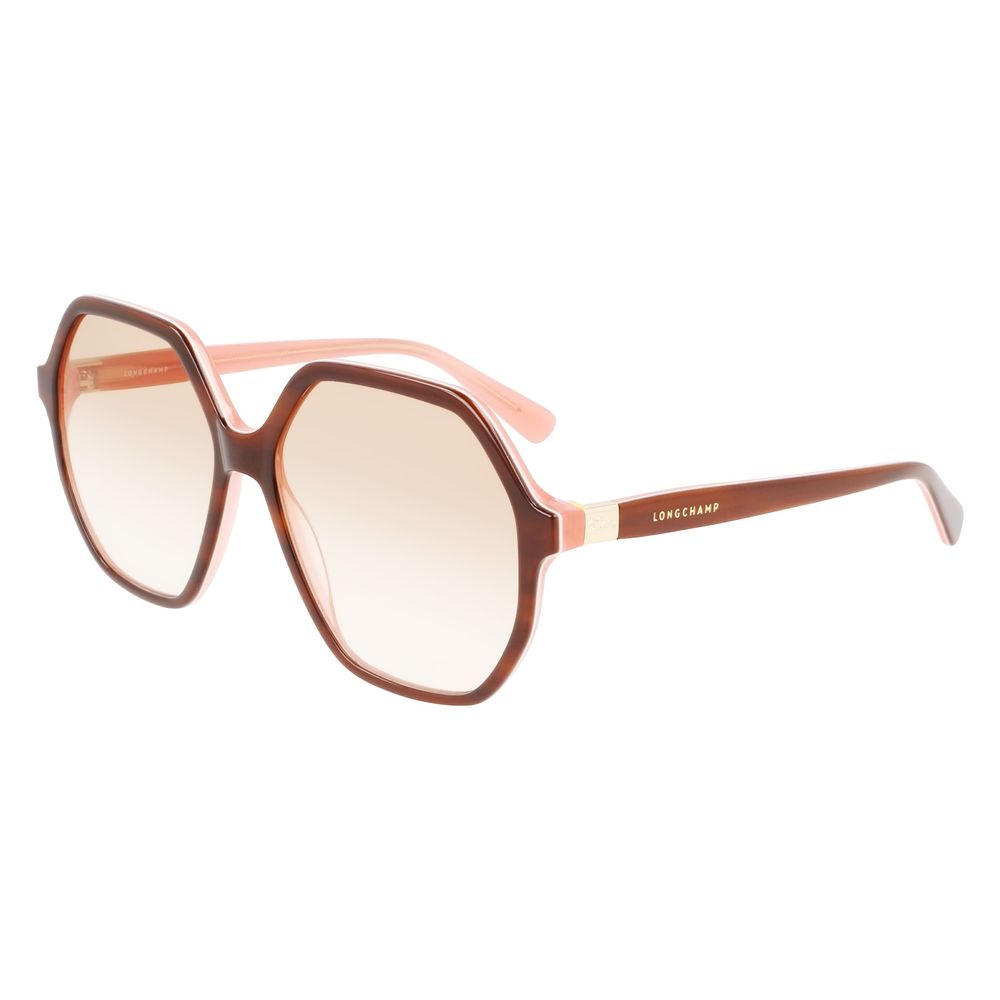 Longchamp Braune Acetat-Sonnenbrille