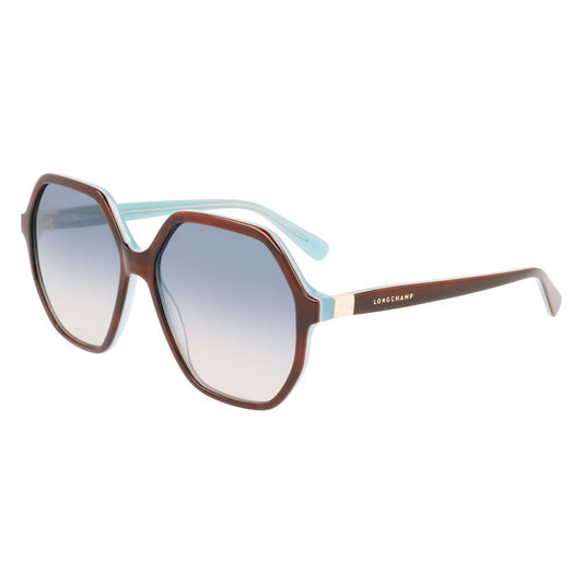 Longchamp Braune Acetat-Sonnenbrille