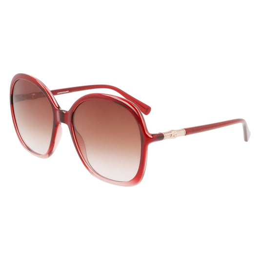 Longchamp Rote Sonnenbrille mit Bio-Einspritzung