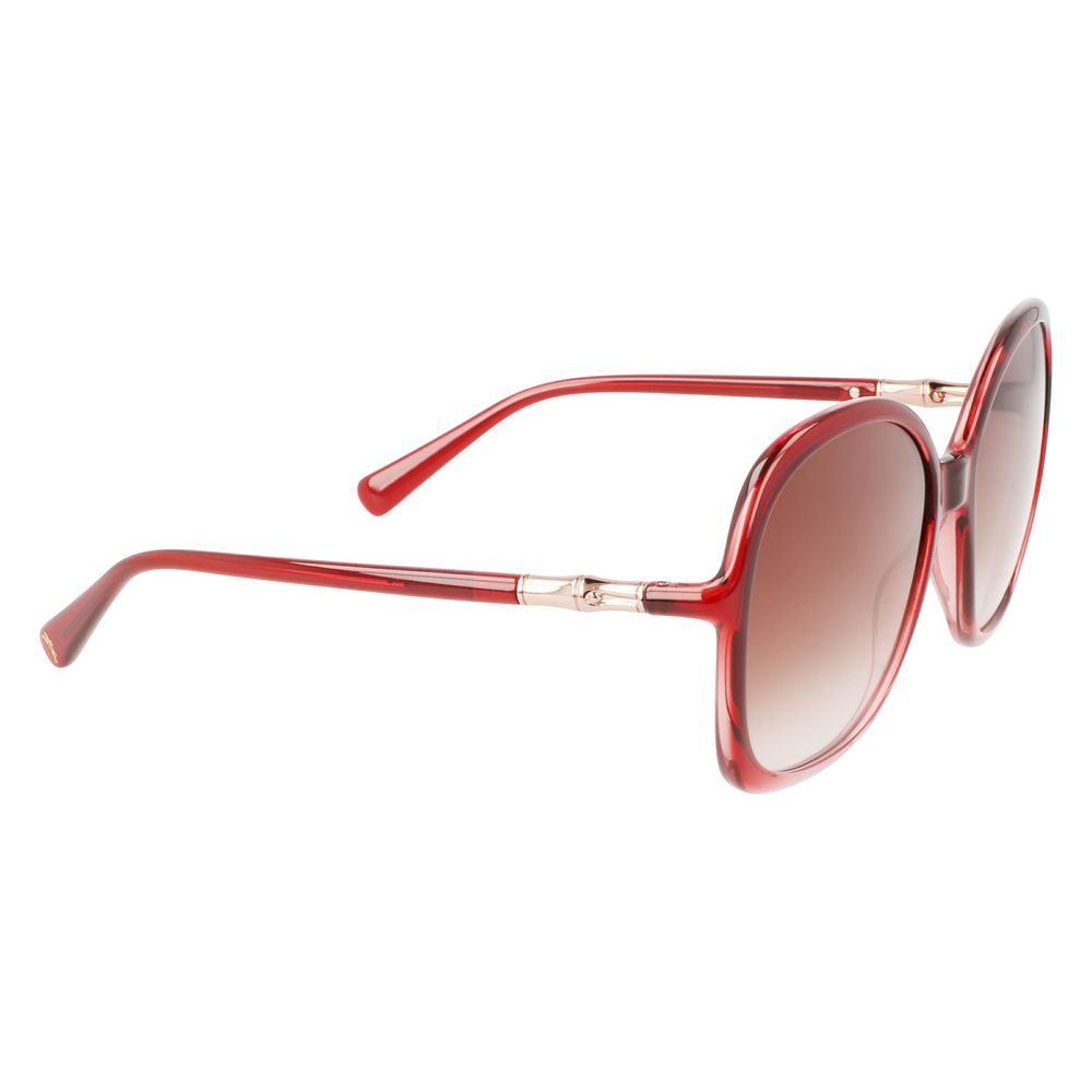 Longchamp Rote Sonnenbrille mit Bio-Einspritzung