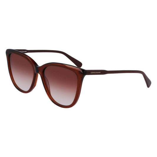 Longchamp Braune Acetat-Sonnenbrille