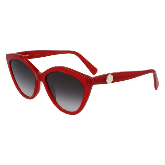 Longchamp Rote Acetat-Sonnenbrille