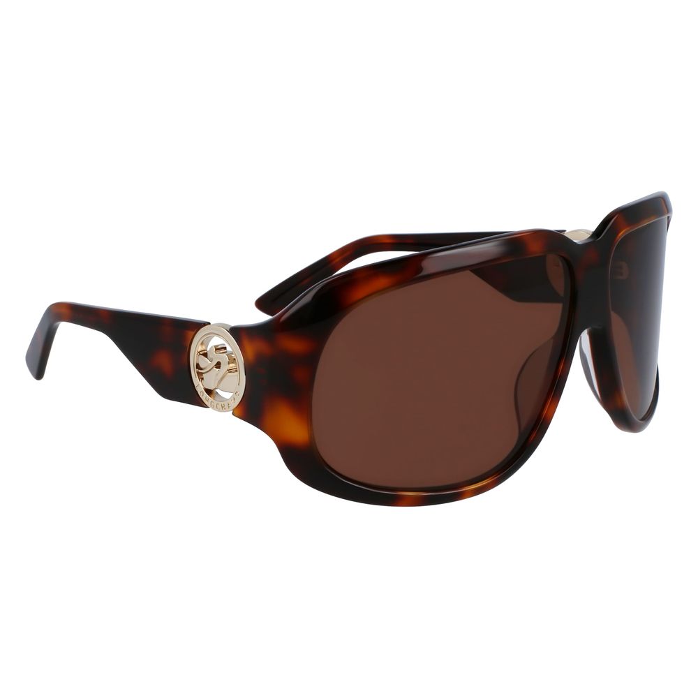 Longchamp Braune Acetat-Sonnenbrille