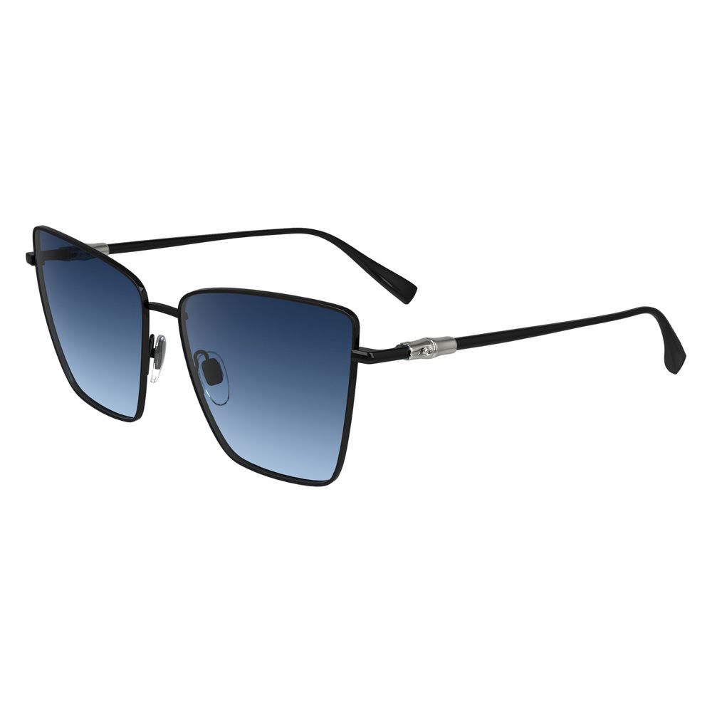 Longchamp Schwarze Metall-Sonnenbrille