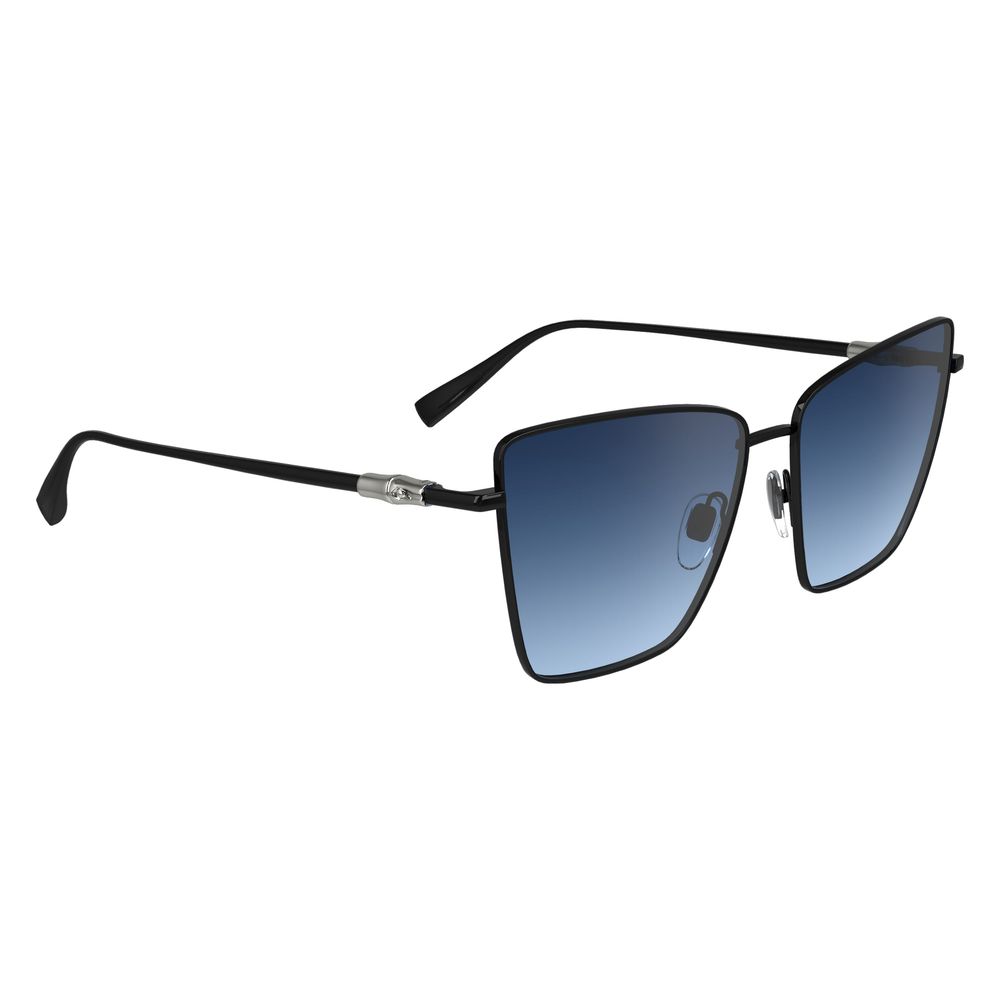 Longchamp Schwarze Metall-Sonnenbrille