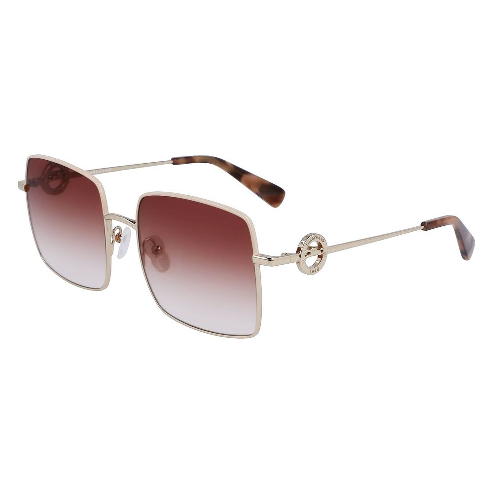 Longchamp Goldene Metall-Sonnenbrille