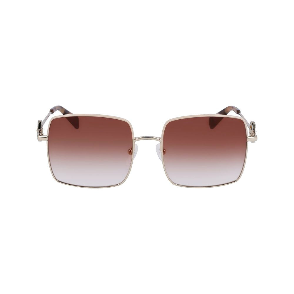 Longchamp Goldene Metall-Sonnenbrille