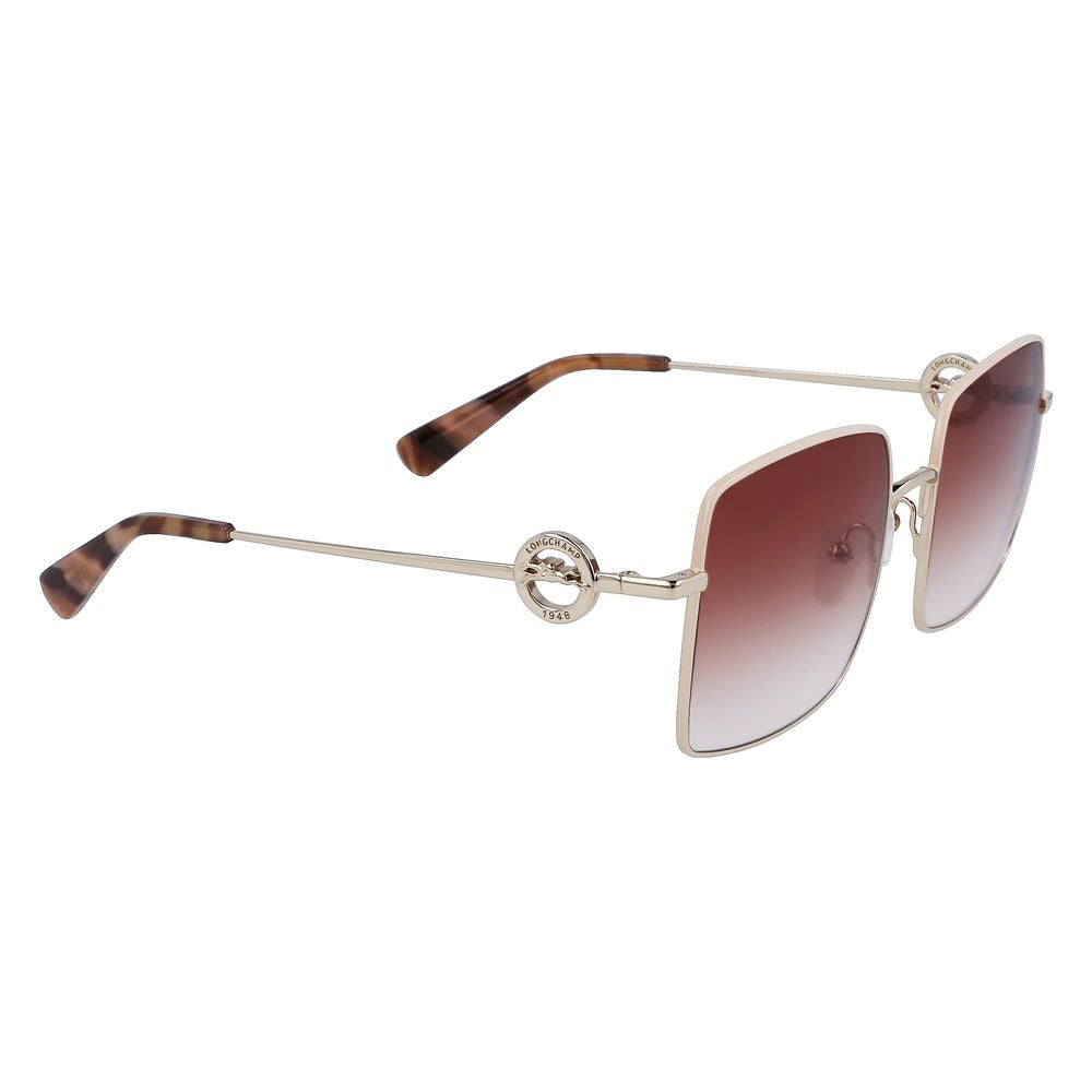 Longchamp Goldene Metall-Sonnenbrille