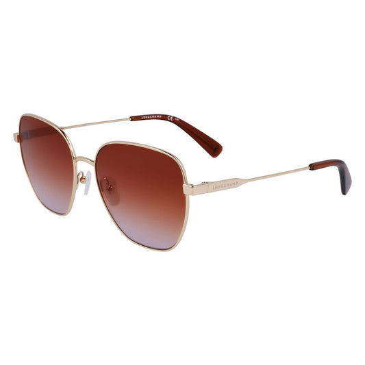 Longchamp Goldene Metall-Sonnenbrille