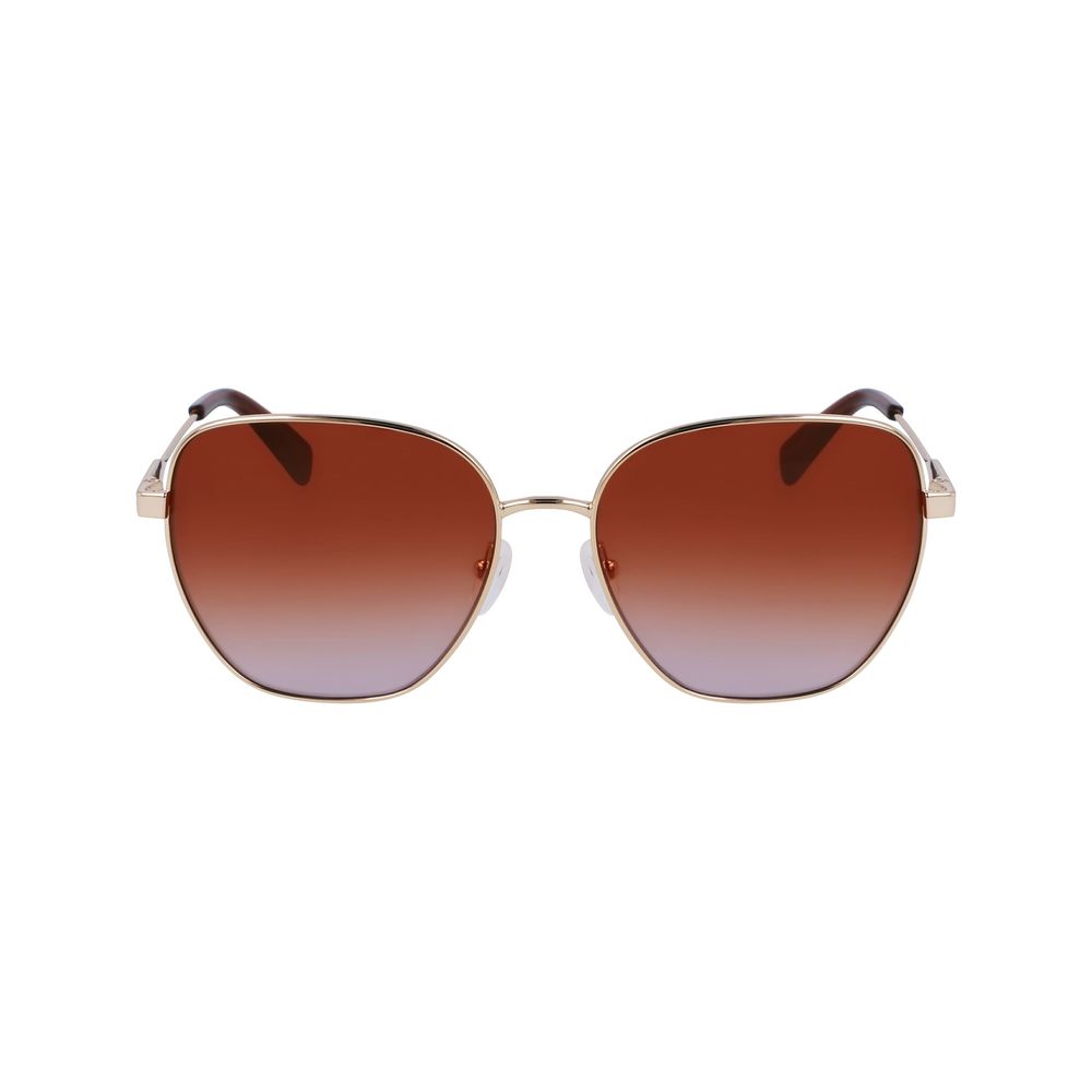 Longchamp Goldene Metall-Sonnenbrille