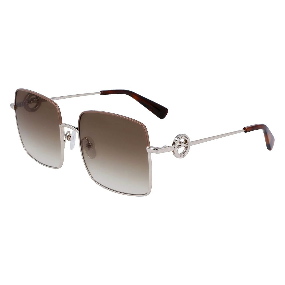 Longchamp Goldene Metall-Sonnenbrille