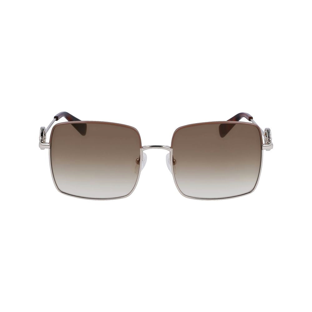 Longchamp Goldene Metall-Sonnenbrille