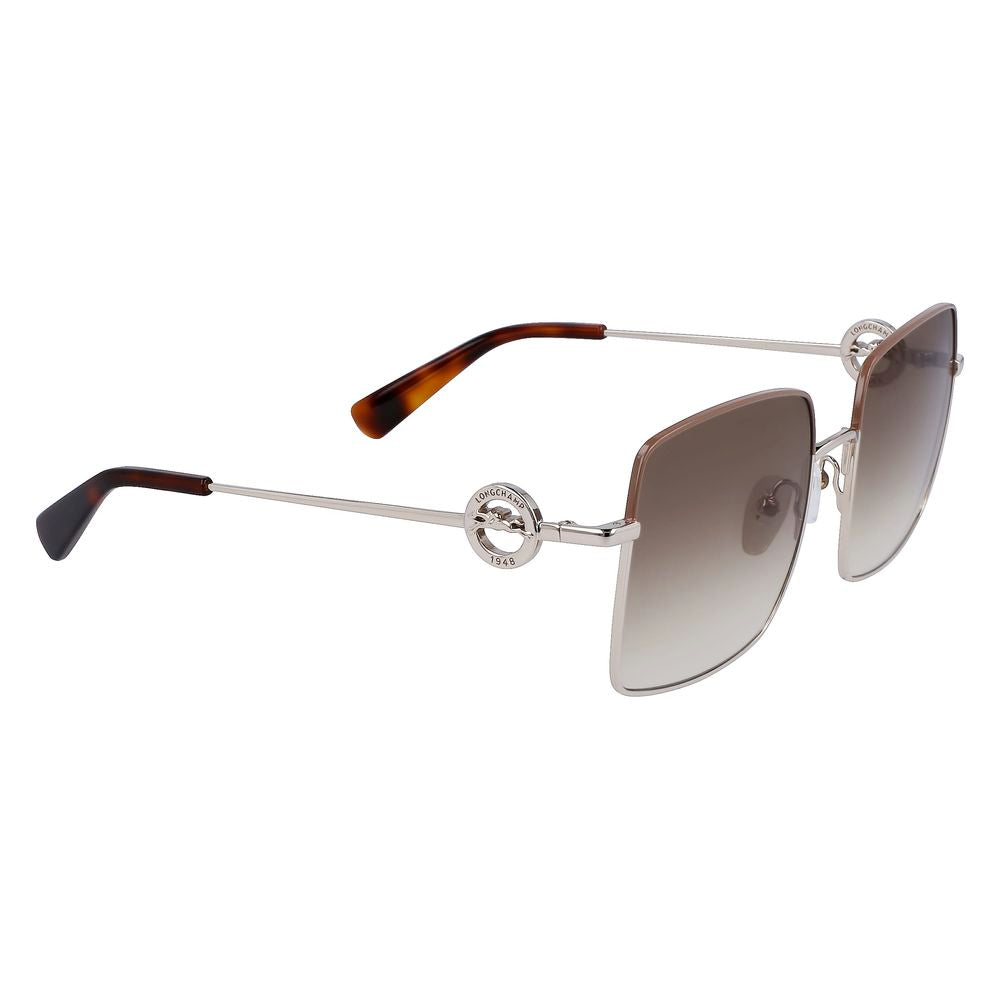 Longchamp Goldene Metall-Sonnenbrille