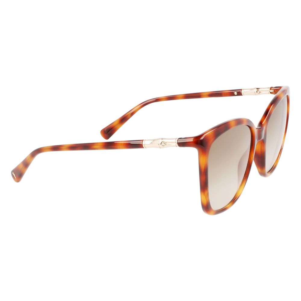 Longchamp Braun gespritzte Sonnenbrille