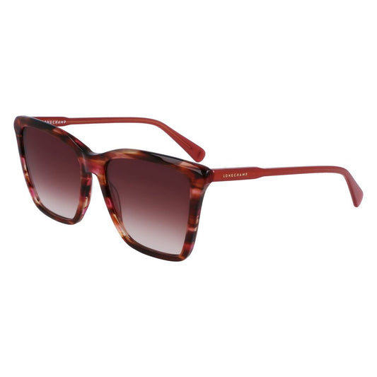 Longchamp Rote Acetat-Sonnenbrille